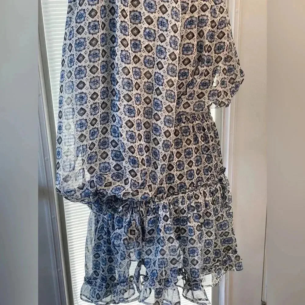MISA LOS ANGELES Zonia Mini Dress in Blue Scorpios Tile Womens Size XS NWT - Picture 7 of 13